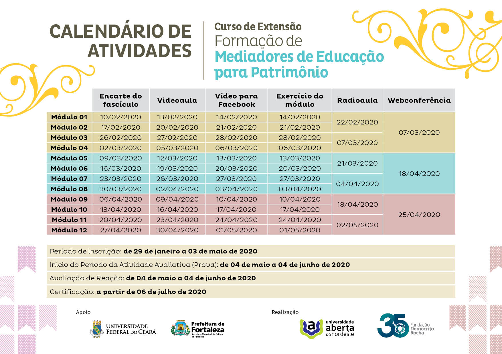 Conheça O Curso Calendário 9035